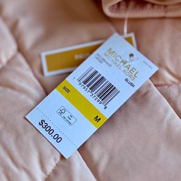 BRAND NEW Michael Kors Blush Belted Puffer Coat Jacket Size M (NWT $300) - Picture 3 of 7